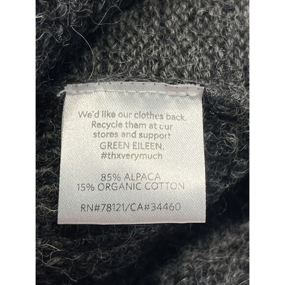 Eileen Fisher Alpaca Asymmetrical Zipper Front Cardigan Sweater Sz L - Picture 5 of 11